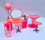 Barbie kapper beauty salon meubels set, Ophalen of Verzenden, Zo goed als nieuw, Barbie