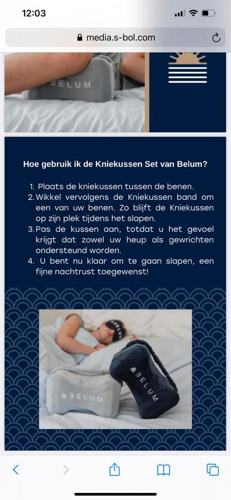 Belum Knieskussen Set - Optimaal Slaapcomfort, Huis en Inrichting, Slaapkamer | Beddengoed, Nieuw, Kussen, Eenpersoons, Grijs