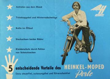 Folder Heinkel Perle 1955 beschikbaar voor biedingen