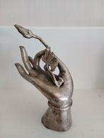 Verzilverd ? Beeld hand van Boeddha met lotus, Ophalen of Verzenden