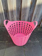 Roze mand, Ophalen of Verzenden, Rond, Riet