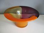 Bernhard Heesen schaal Rabobank oranje paarse glas, Antiek en Kunst, Ophalen of Verzenden
