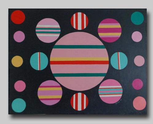 "Circle of colours" (1), Antiek en Kunst, Kunst | Schilderijen | Abstract, Ophalen