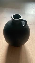 Vt wonen vaas ecomix zwarte ronde aardewerk vaas, Ophalen, Gebruikt, Zwart, Aardewerk of Porselein