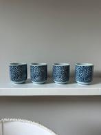 Vier chinese blauw/witte koffiekopjes, Huis en Inrichting, Keuken | Servies, Ophalen of Verzenden, Zo goed als nieuw, Overige stijlen