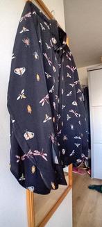 Blouse - Zwart met vlinders en insecten - Maat 40, Ophalen of Verzenden