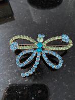 Libelle broche met blauwe/groene steentjes, Sieraden, Tassen en Uiterlijk, Ophalen of Verzenden, Zo goed als nieuw