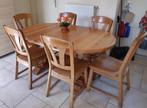 eethoek massief eiken, Ophalen of Verzenden, Gebruikt, Licht eiken, 4 tot 6 stoelen