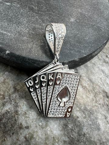 Zilveren Kaarten Hanger - 925 Zilver beschikbaar voor biedingen