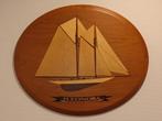Houten wanddecoratie zeilschip 'Eleonora' - rond paneel, Ophalen of Verzenden, Gebruikt