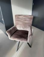 Prachtige eetkamer stoelen taupe gemeleerd, Bruin, Ophalen of Verzenden, Zo goed als nieuw, Stof