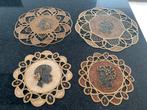 Vintage 4 niet beschadigde Congolese placemats, Ophalen of Verzenden, Zo goed als nieuw, Bruin, Placemat