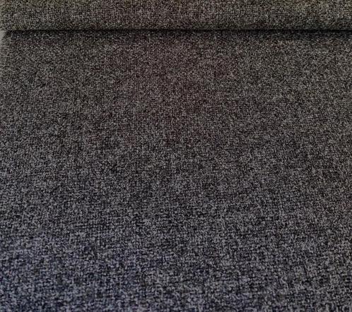 Kvadrat Tonica 2 182; donker grijs; 6x restant meubelstoffen, Hobby en Vrije tijd, Stoffen en Lappen, Nieuw, Wol, 120 cm of meer