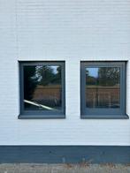 Aluminium ramen, dubbel glas, antraciet/wit, Ophalen, Gevelraam of Ruit, Gebruikt, 80 tot 120 cm