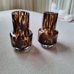 Vaasjes met Panterprint, Overige kleuren, Ophalen of Verzenden, Minder dan 50 cm, Glas