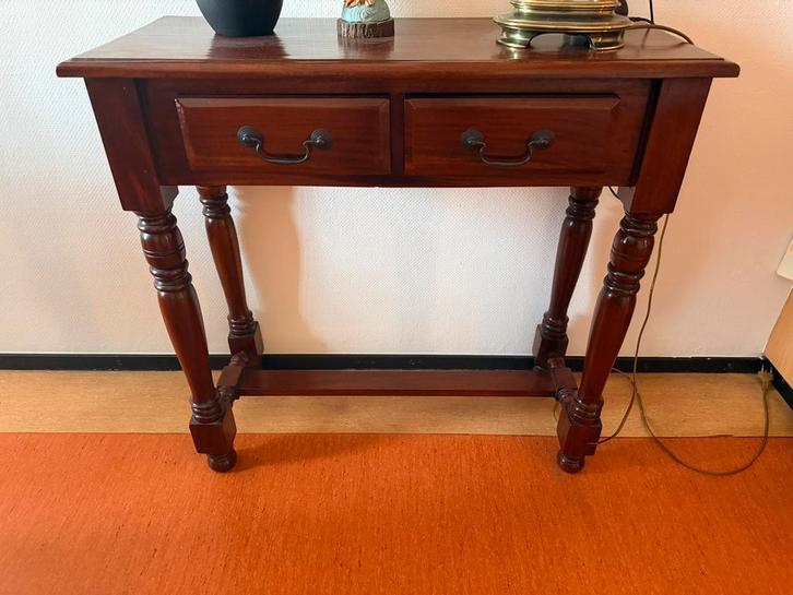 Antieke Houten Console Tafel met Lades, Antiek en Kunst, Antiek | Meubels | Tafels, Ophalen