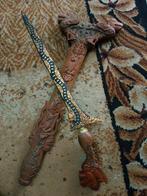 Antieke Keris Madura Naga Weling Kinatah Sawo Hout SVC42, Antiek en Kunst, Verzenden