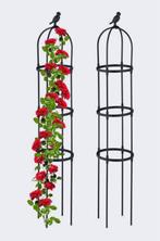 Planten steun met vogel set van 2 stuks zwart, Ophalen of Verzenden