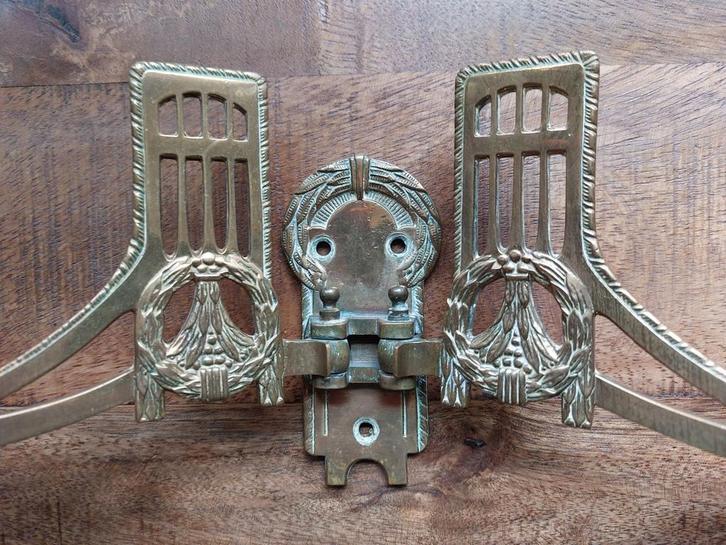 Prachtige art Nouveau piano kandelaar koper, Antiek en Kunst, Antiek | Koper en Brons, Ophalen of Verzenden