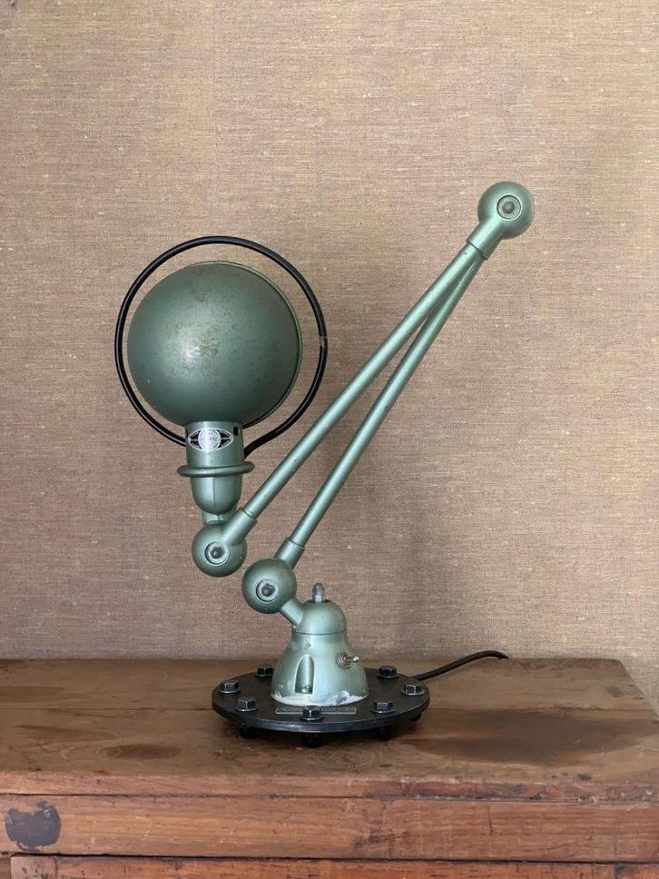 Jieldé | Vespagroen | Tafellamp | Vintage | Oud | 2-armig, Huis en Inrichting, Lampen | Tafellampen, Gebruikt, Minder dan 50 cm