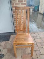 6 x Teaken Houten stoel in goede staat, Ophalen, Bruin, Zo goed als nieuw, Tijdloos