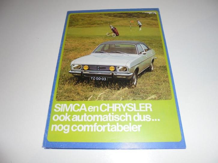 brochure Chrysler Simca automatic modellen, Boeken, Auto's | Folders en Tijdschriften, Gelezen, Overige merken, Verzenden