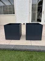 Stalen Plantenbak Antraciet - 49x47x46 cm, Tuin en Terras, Bloembakken en Plantenbakken, Ophalen, Minder dan 60 cm, Vierkant, Nieuw