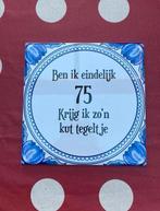 Tegeltje 75 jaar delfts blauw NIEUW, Ophalen of Verzenden, Nieuw