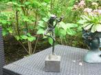 MOOI BRONZEN BEELD YETHRO TULL OP MARMER SOKKEL, Ophalen