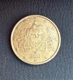 Muntstuk van 50 eurocent uit Italië uit 2002, Ophalen of Verzenden, Italië, 50 cent, Losse munt