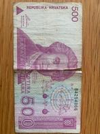 Kroatië 500 Dinara 1991 - Bankbiljet, Ophalen of Verzenden, Euro's, Los biljet