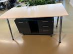wit bureau, Huis en Inrichting, Bureaus, Ophalen, In hoogte verstelbaar, Gebruikt, Bureau