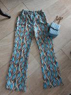 Retro Broek met Print - Maat L, Blauw, Maat 42/44 (L), Ophalen of Verzenden, Zo goed als nieuw