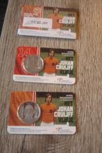 3 X JOHAN CRUIJFF  IN  COINCARD  B.U.  EERSTE DAG,  U.N.C., Postzegels en Munten, Munten | Nederland, Setje, Euro's, Ophalen of Verzenden