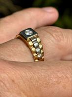 Rolex ring 18 karaat goud/ bicolor/ natuurlijke VS diamant!, 20 of groter, Heer, Ophalen of Verzenden, Met edelsteen