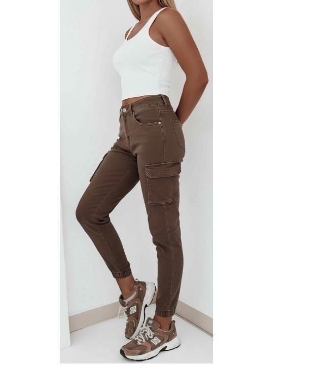 Dames cargo jeans – chocoladebruin, Kleding | Dames, Spijkerbroeken en Jeans, Nieuw, W30 - W32 (confectie 38/40), Overige kleuren