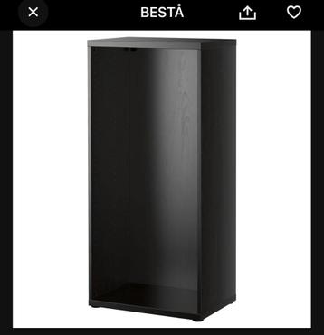 2x Besta kast zwartbruin met deurtjes en planken beschikbaar voor biedingen