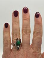 B638 Prachtige zilveren ring handje maat 19, 19 tot 20, Ophalen of Verzenden, X, Dame