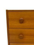 Vintage Ladekast Kastje Jaren 60 Teak Fineer Denemarken, Huis en Inrichting, Kasten | Ladekasten, Gebruikt, Vintage, 50 tot 100 cm