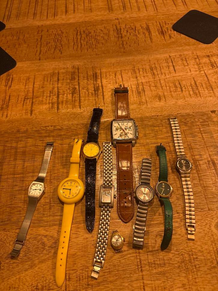 Collectie Oude Horloges - Diverse Merken, Sieraden, Tassen en Uiterlijk, Horloges | Dames, Gebruikt, Polshorloge, Overige merken