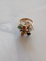 Te koop: jade cabochon gouden ring, Sieraden, Tassen en Uiterlijk, Ringen, Gebruikt, Ophalen of Verzenden, Kleiner dan 17, Dame