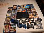 Ps2 phat met games/controllers/8mb stick enz., Met 2 controllers, Ophalen of Verzenden, Gebruikt, Met games