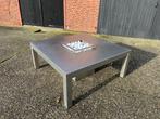 RVS vuurtafel, gashaard, maatwerk, 130x130x56,, Tuin en Terras, Ophalen