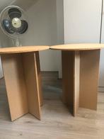 2 stuks bijzettafels rond met kleedje, Huis en Inrichting, Tafels | Bijzettafels, Minder dan 55 cm, Rond, Zo goed als nieuw, Ophalen