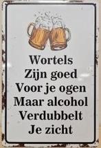 metalen wand tekst decoratie bordjes nieuw Mancave cafe, Huis en Inrichting, Woonaccessoires | Tekstborden en Spreuken, Ophalen of Verzenden