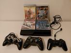 PS3 met games en controllers, Spelcomputers en Games, Met 3 controllers of meer, Slim, Gebruikt, Met games