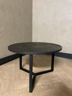 Ronde salontafel zwart Croco -  unieke tafel, Huis en Inrichting, Tafels | Salontafels, 50 tot 100 cm, Minder dan 50 cm, Nieuw