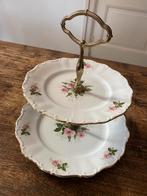 Brocante etagère wit porselein, gebloemd, Seltmann Weiden, Ophalen of Verzenden, Zo goed als nieuw