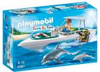 Playmobil 6981 duiktrip, speedboot, dolfijn - Family Fun., Ophalen of Verzenden, Gebruikt