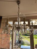 Klassieke kristallen kroonluchter 6-armig model, Ophalen, Gebruikt, Glas, Maria Theresia